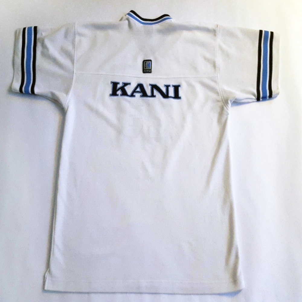 Karl Kani Vintage Men's Jersey Shirt XL White Blue - Picture 3 of 5